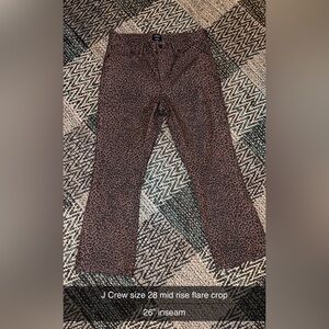 J. Crew Leopard Print Flare Jeans